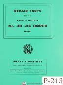 Pratt & Whitney-Pratt & Whitney No. 3B Jig Borer Repair Parts Manual Year (1953)-3B-01